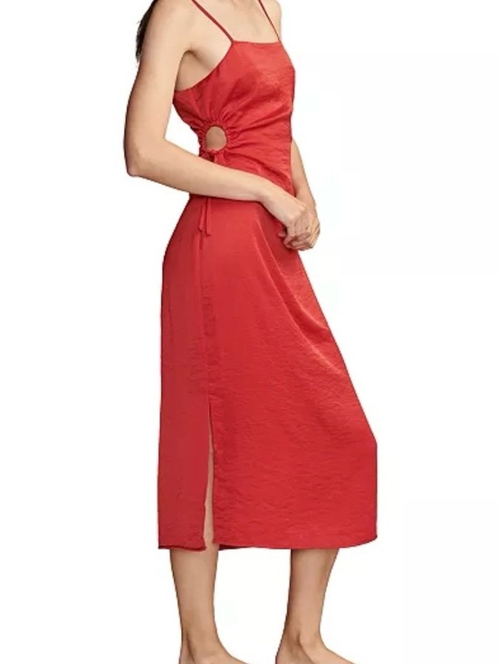 Lucky Brand Dresses & Skirts - Lucky Brand Red Cutout Midi Slip Dress